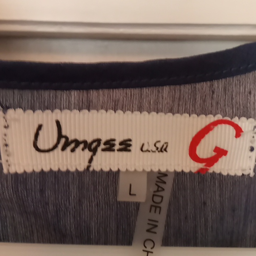 Umgee Navy Blue And Red Dress  L - Picture 5 of 5